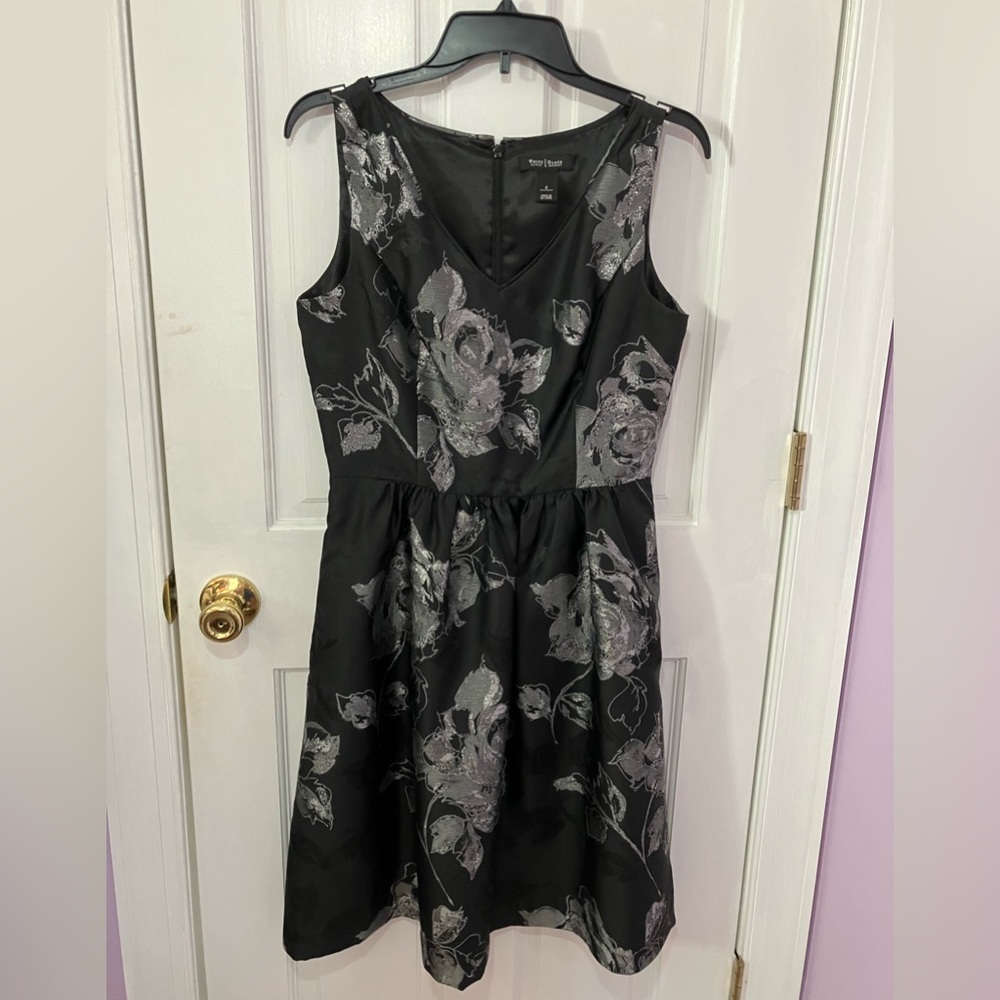 Short Formal Black & Silver Dress